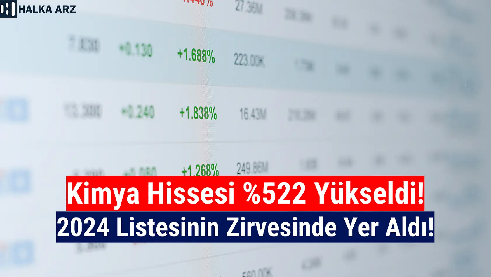 Kimya hissesi 4 ayda yüzde 522 yükseldi!